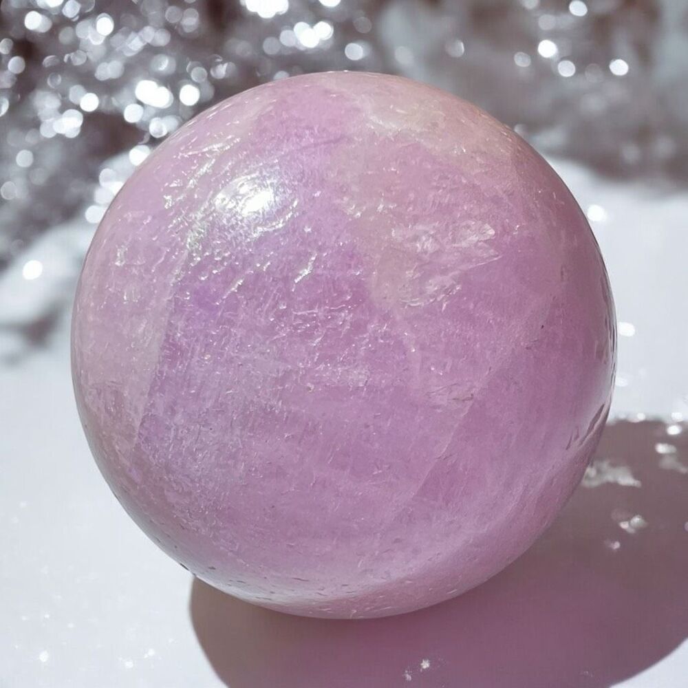 Kunzite Crystal Marble‎ Sphere